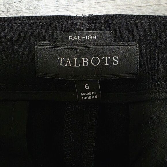 Talbots Raleigh Black Dress Trouser Pants Size 6 - Picture 5 of 10